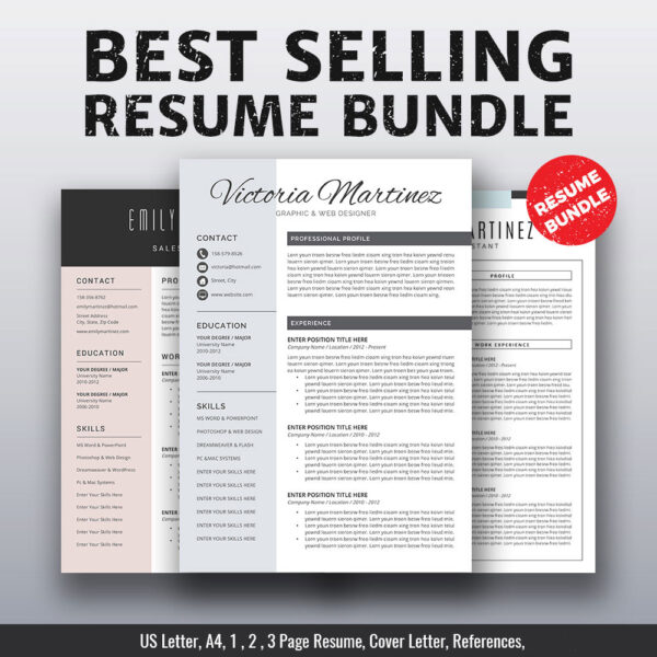 The-Victoria-Resume-Template-Bundle